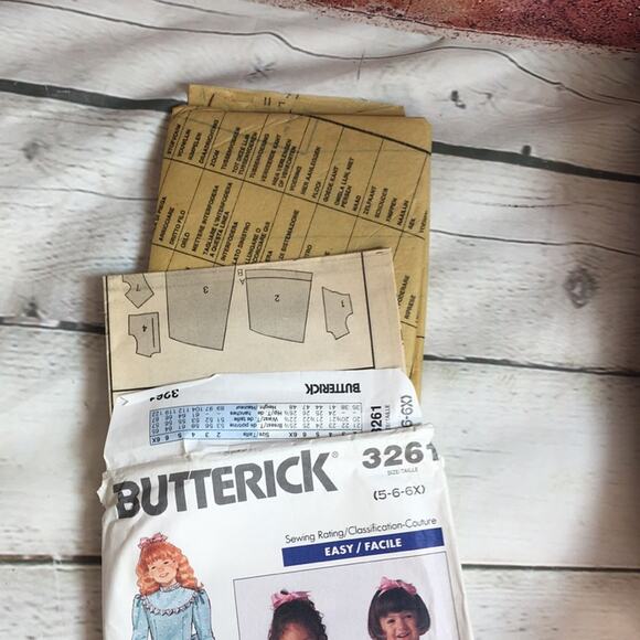 Vintage‎ 1989 Butterick Sewing Pattern 3261 Girl's Dresses Size 5-6-6X - Picture 6 of 12